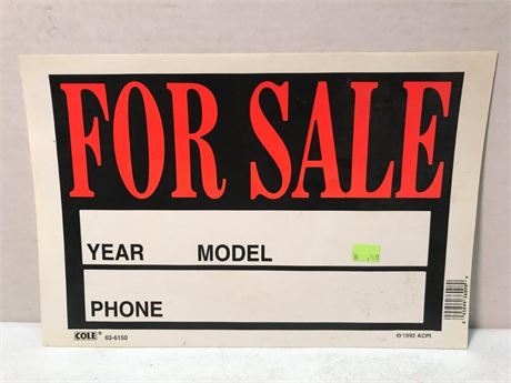 For Sale Sign