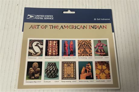 Art Of The American Indian US Postage Stamps. Self Adhesive NEW