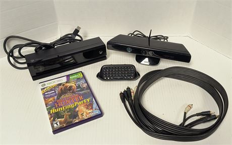 XBOX 360 Kinect & Chat Pad & Cabela's Big Game Hunter Hunting Party Game