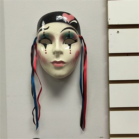 Clay Art Decorative Masque. Has White Marks On Face