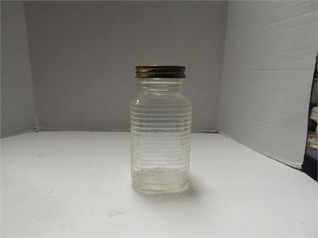 Jar with glass lid