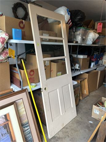 Wood Door with Glass Panes