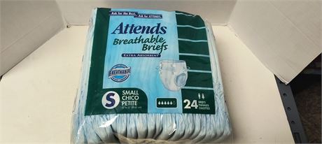 Attends Breathable Briefs. Size Small