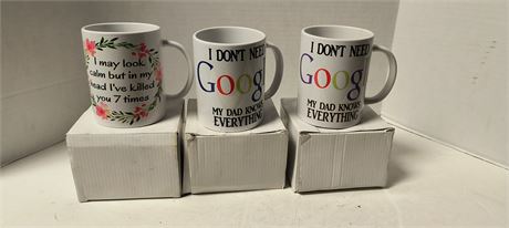 3 New Coffee Cups