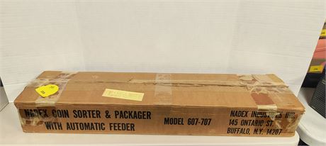 Nadex Coin Sorter & Packer With Automatic Feeder Model 607-707