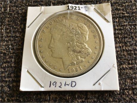 1921 - D Morgan Silver Dollar