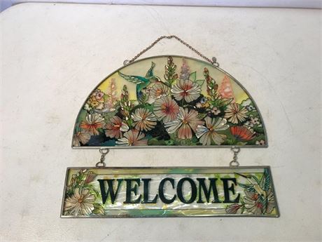 Glass Welcome Sign