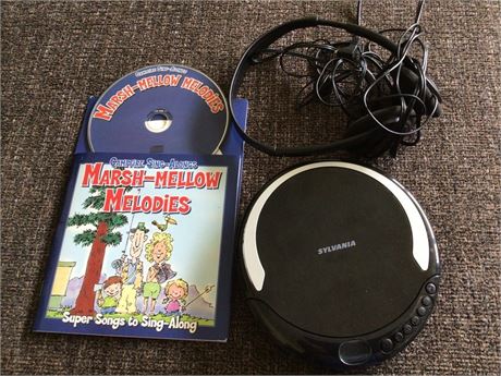 Portable Compact Disc Player with CD and Headphones
