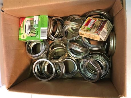 Box of Jar Rings & Lids