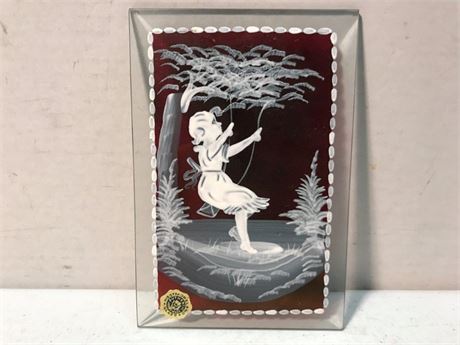 1980 Westmoreland Glass Signed Painting