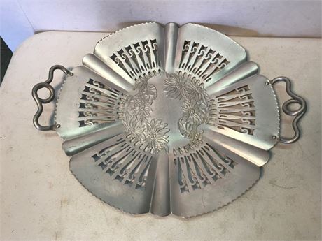 Vintage Farber & Shlevin Poinsettia Tray #1760
