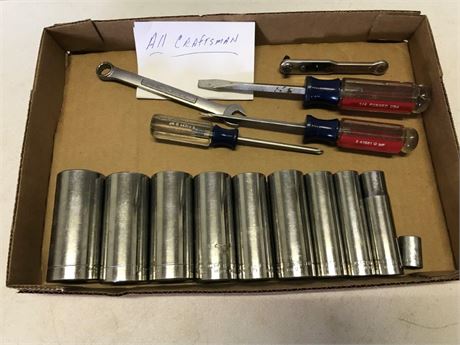 Flat of Craftsman Tools