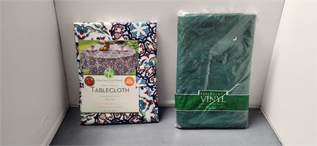 2 Table Cloths. One Oval & One Round
