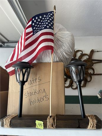 Solar Lights and Flag