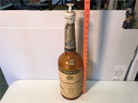Vintage Stamped Large Canadian Club Whiskey Bottle