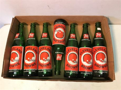 Flat of Browns 7UP Commemorative Bottles