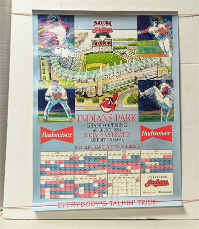 Cleveland Indians 1994 Calender