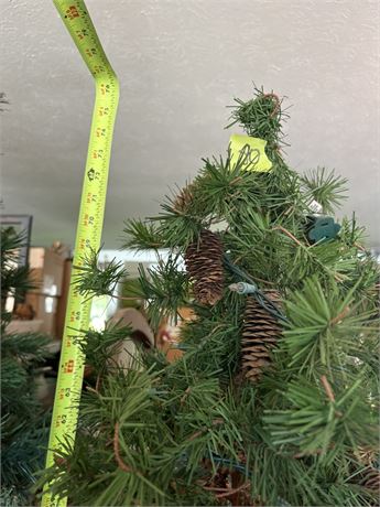Tree with Pinecones and Lights