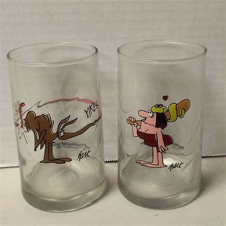 Vintage 1981 Arby's B.C. Ice Age Collector Series Drinking Glasses