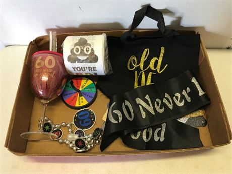 Lot of Over 60 Birthday Misc.