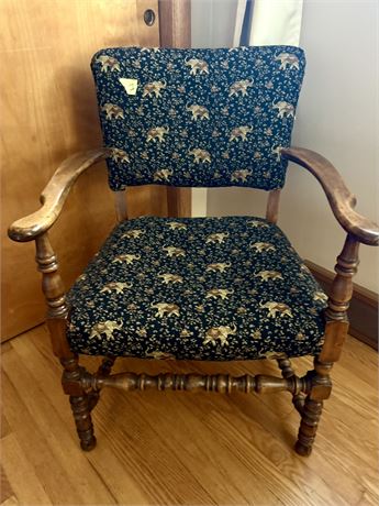 Vintage Chair Elephant Print