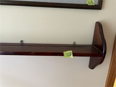 Wood Wall Shelf (Art and Teapots NOT included)