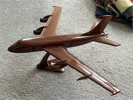 Model Mahogany Wood Military Plane