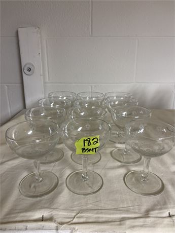Vintage Glassware, Etched Glass