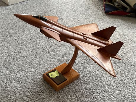 Model Mahogany Wood Military Plane