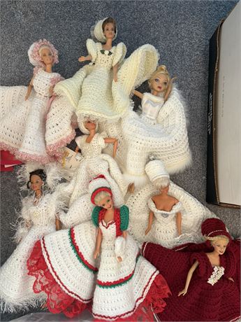 Barbies with Hand Knitted Dresses, Stuffed Animal