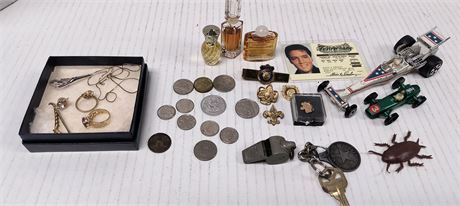 Jewelry & Foreign Coins & Toys & Whistle & Misc. Items
