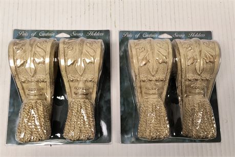 2 Pair Of Curtain Swag Holders