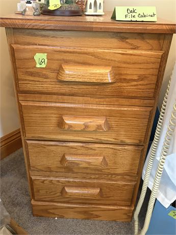 Oak File Cabinet