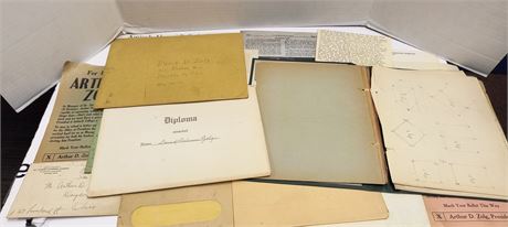Lot Of Vintage Paperwork Items