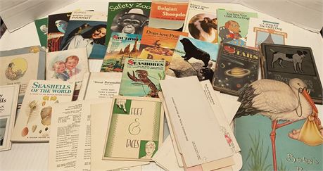 Lot Of Books & Vintage Paperwork