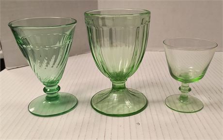 Lot Of Green Glassware
