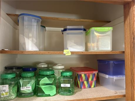 Storage Containers Shelf Lot
