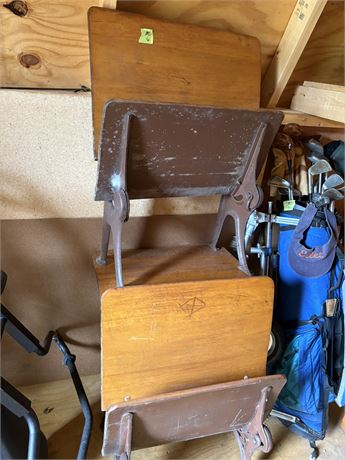 Antique School Desks