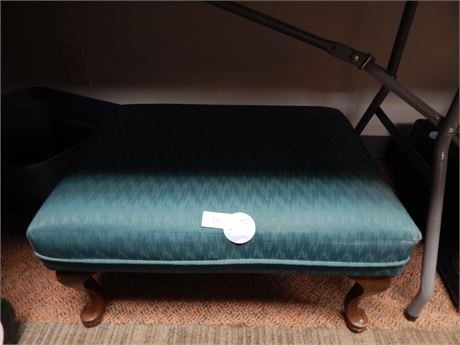 Vintage Green Footstool