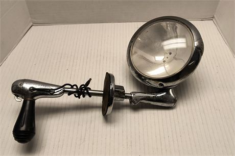 Vintage Chrome Plated Spotlight With Handle