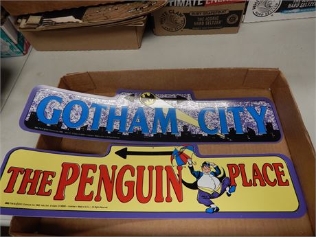 Gotham City & The Penguin Place Signs