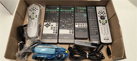 Lot Of Various Remotes & Sony Infrared Reciever