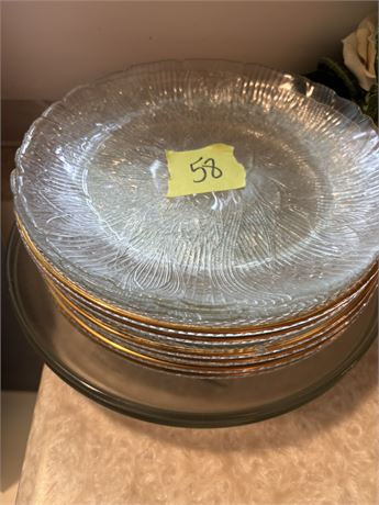Gold Rim Glass Plates