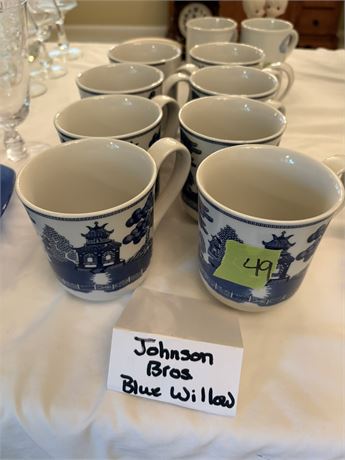 Johnson Bros Blue Willow Mugs