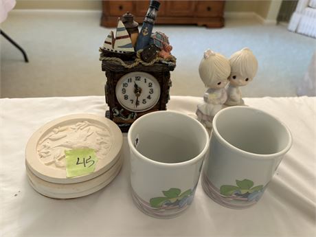 Decor, Coaster, Precious Moments, Clock