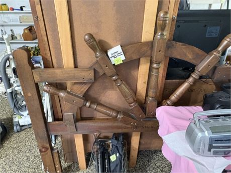 Vintage Wagon Wheel Bed Frame