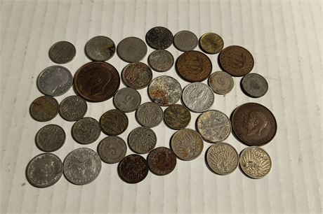 Box Of Foreign Coins