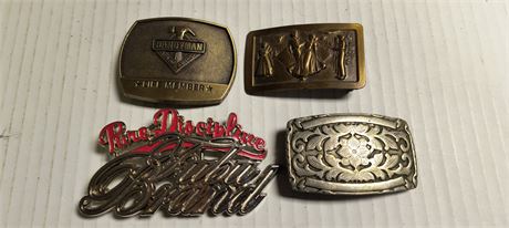 Lot Of 4 Belt Buckles
