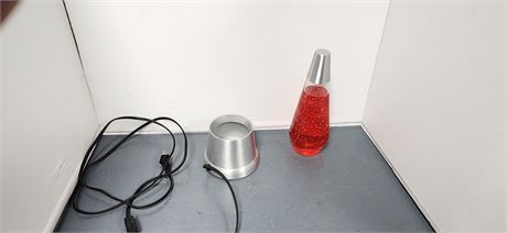 Vintage Glitter Lava Lamp. Red Color. Works