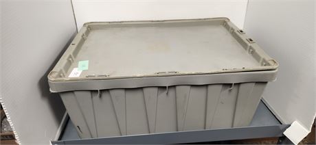 Small Grey Tote With Lid